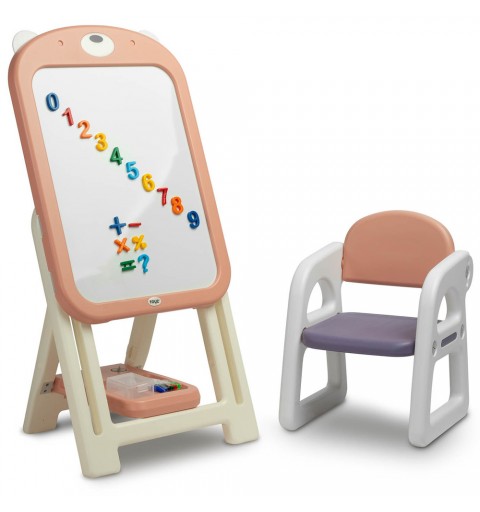 Ted - tablica z krzesełkiem | Różowy